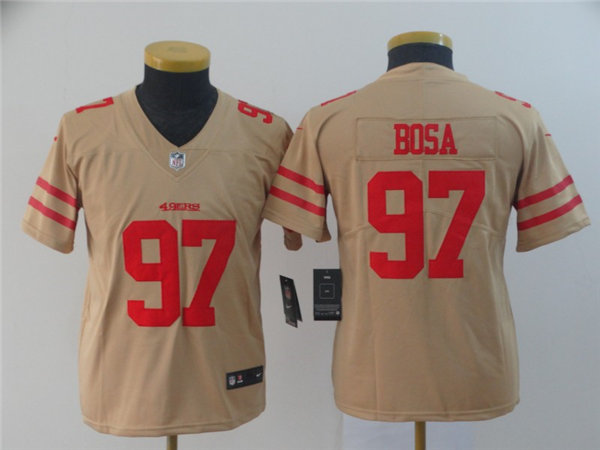 Youth San Francisco 49ers #97 Nick Bosa Nike Gold Inverted Limited Jersey