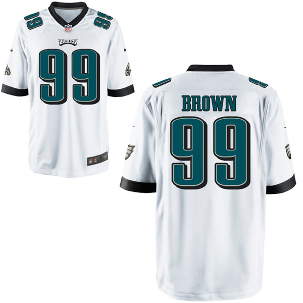 Youth Philadelphia Eagles Retired Player #99 Jerome Brown Nike White Limited Jersey 