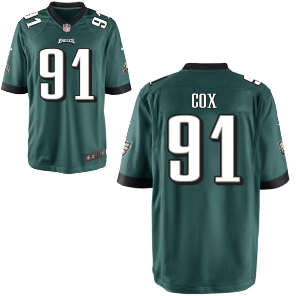 Youth Philadelphia Eagles #91 Fletcher Cox Nike Midnight Green Limited Jersey 