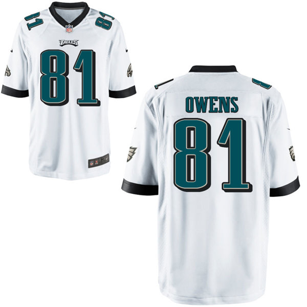 Youth Philadelphia Eagles Retired Player #81 Terrell Owens Nike White Limited Jersey 