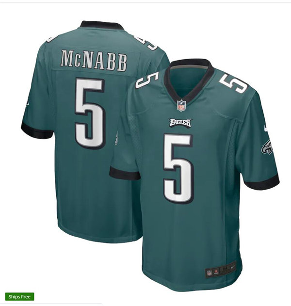 Youth Philadelphia Eagles Retired Player #5 Donovan McNabb Nike Midnight Green Limited Jersey 