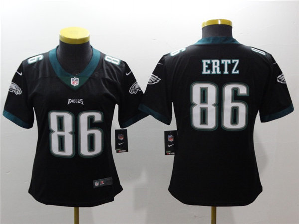 Womens Philadelphia Eagles #86 Zach Ertz Nike Black Limited Jersey 