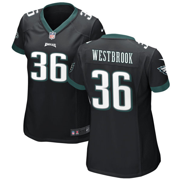 Womens Philadelphia Eagles Retired Player #36 Brian Westbrook Nike Black Limited Jersey 