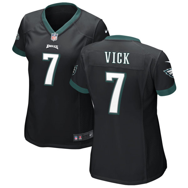 Womens Philadelphia Eagles Retired Player #7 Michael Vick Nike Black Limited Jersey 