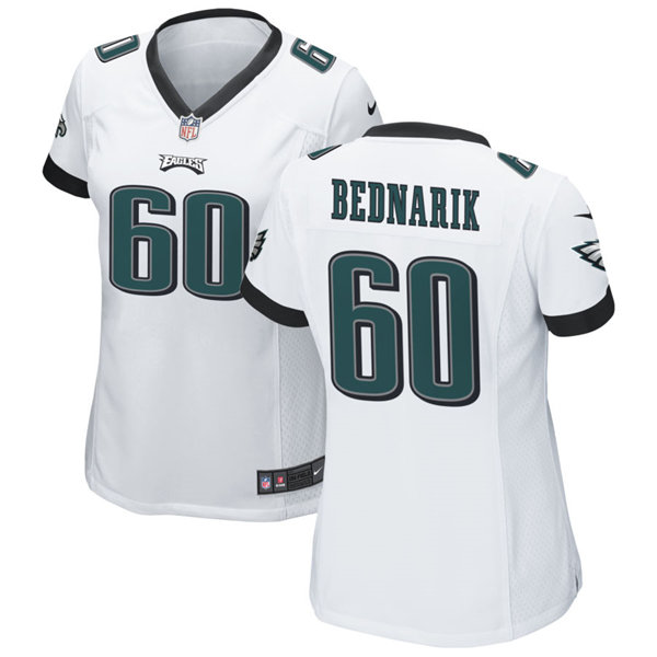 Womens Philadelphia Eagles Retired Player #60 Chuck Bednarik Nike White Limited Jersey 