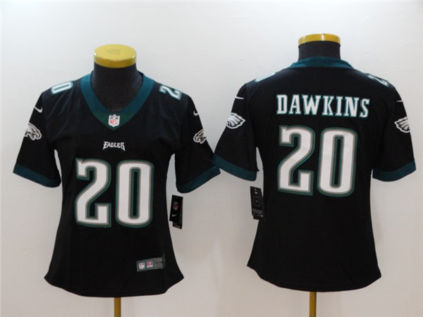 Womens Philadelphia Eagles Retired Player #20 Brian Dawkins Nike Black Limited Jersey 