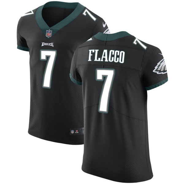Mens Philadelphia Eagles 7 Joe Flacco Nike Black Vapor Limited Jersey
