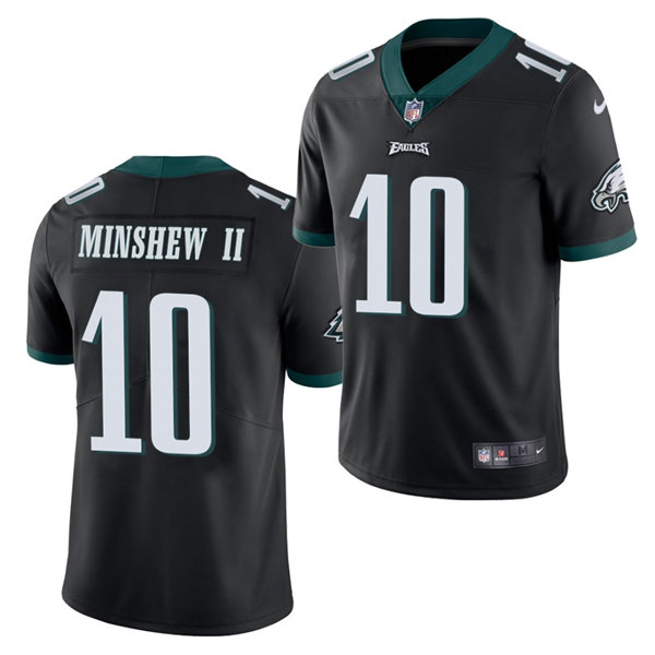 Mens Philadelphia Eagles #10 Gardner Minshew II Nike Black Vapor Limited Jersey