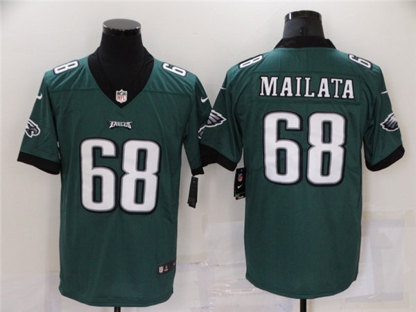 Mens Philadelphia Eagles #68 Jordan Mailata Nike Midnight Green Vapor Limited Jersey