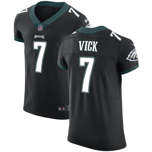 Mens Philadelphia Eagles Retired Player #7 Michael Vick Nike Black Vapor Limited Jersey