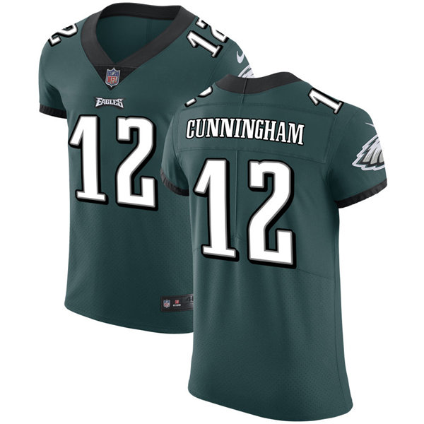 Mens Philadelphia Eagles Retired Player #12 Randall Cunningham Nike Midnight Green Vapor Limited Jersey 
