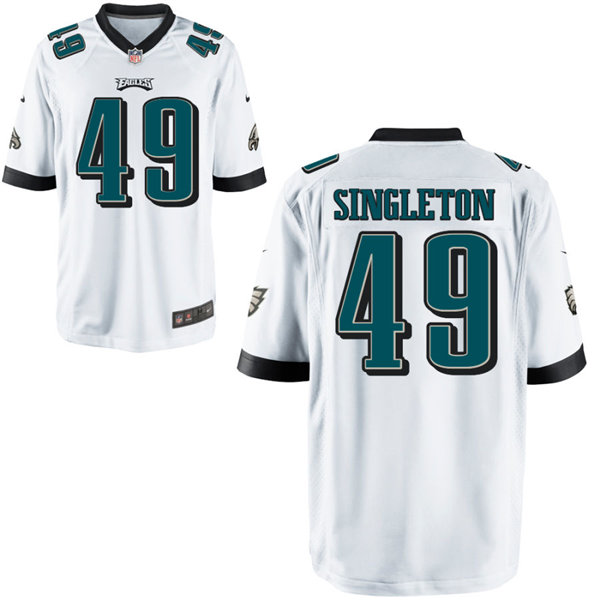 Mens Philadelphia Eagles #49 Alex Singleton Nike White Vapor Limited Jersey 