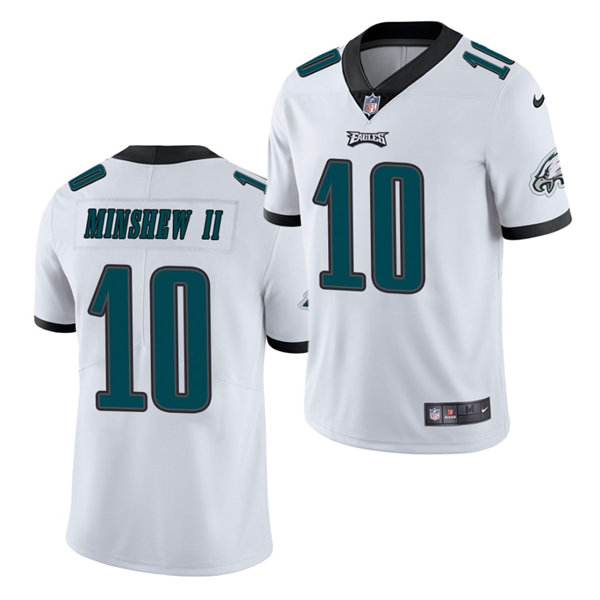 Mens Philadelphia Eagles #10 Gardner Minshew II Nike White Vapor Limited Jersey