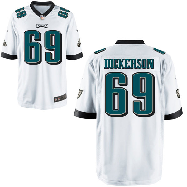 Mens Philadelphia Eagles #69 Landon Dickerson Nike White Vapor Limited Jersey 