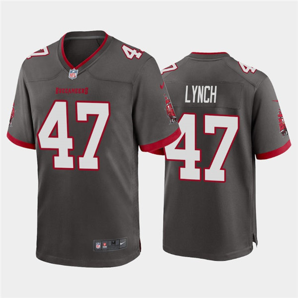Youth Tampa Bay Buccaneers Retired Player #47 John Lynch Nike Pewter Alternate Limited Jersey