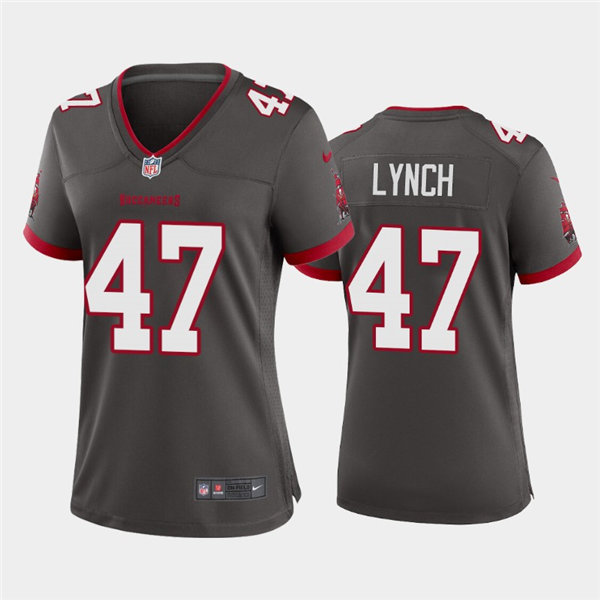 Womens Tampa Bay Buccaneers Retired Player #47 John Lynch Nike Pewter Alternate Limited Jersey
