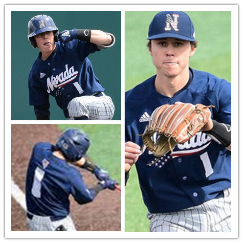 Mens Nevada Wolf Pack #1 Tyler Bosetti Adidas 2020 Navy College Baseball Game Jersey