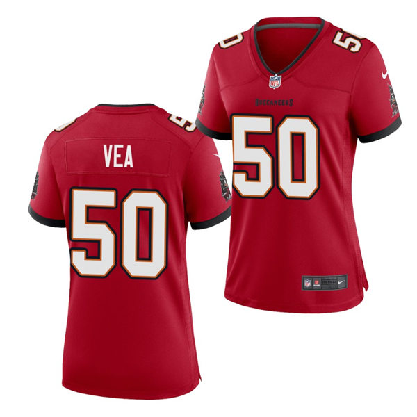 Womens Tampa Bay Buccaneers #50 Vita Vea Nike Home Red Limited Jersey