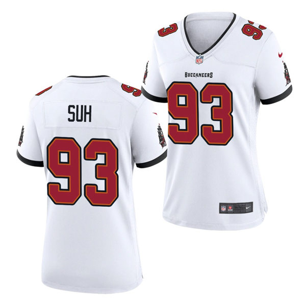 Womens Tampa Bay Buccaneers #93 Ndamukong Suh Nike Road White Limited Jersey