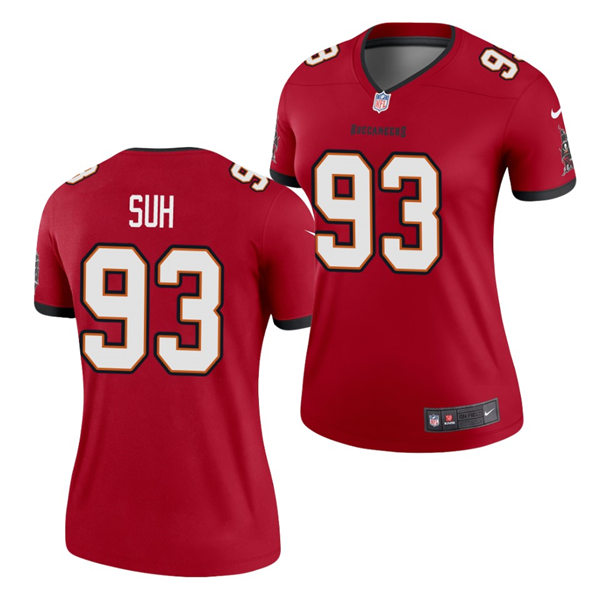 Womens Tampa Bay Buccaneers #93 Ndamukong Suh Nike Home Red Limited Jersey