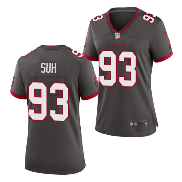 Womens Tampa Bay Buccaneers #93 Ndamukong Suh Nike Pewter Alternate Limited Jersey