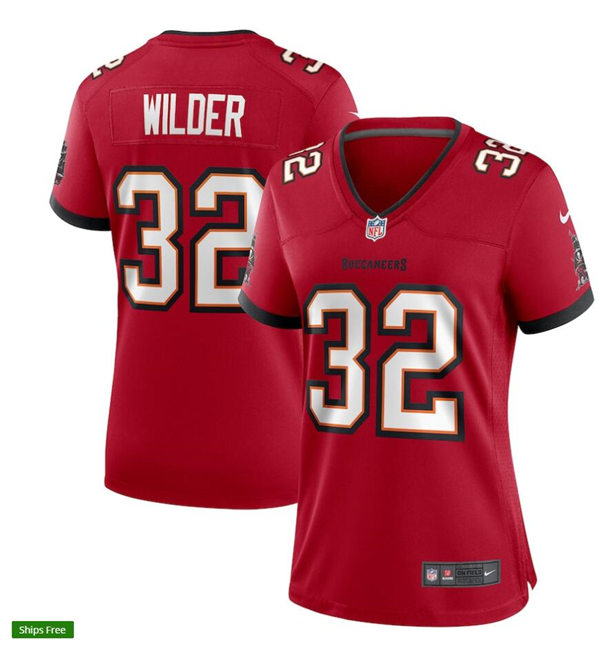 Womens Tampa Bay Buccaneers Retired Player #32 James Wilder Nike Home Red Limited Jersey
