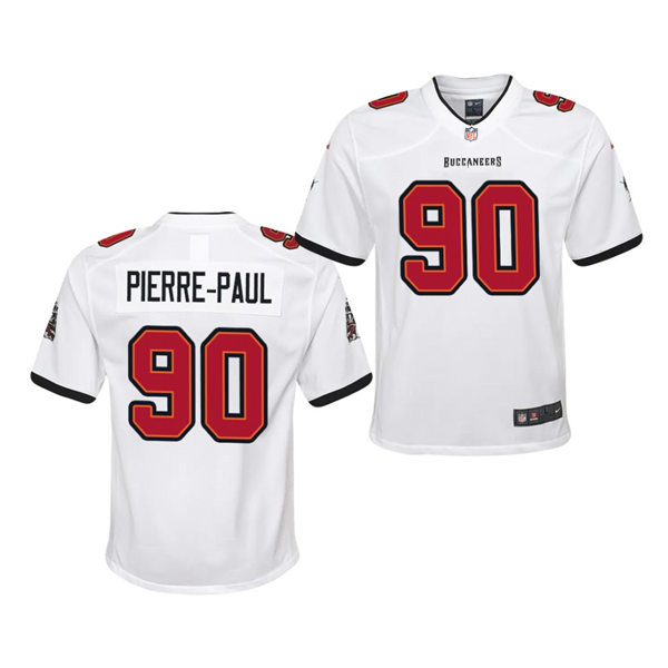 Youth Tampa Bay Buccaneers #90  Jason Pierre-Paul Nike Road White Limited Jersey