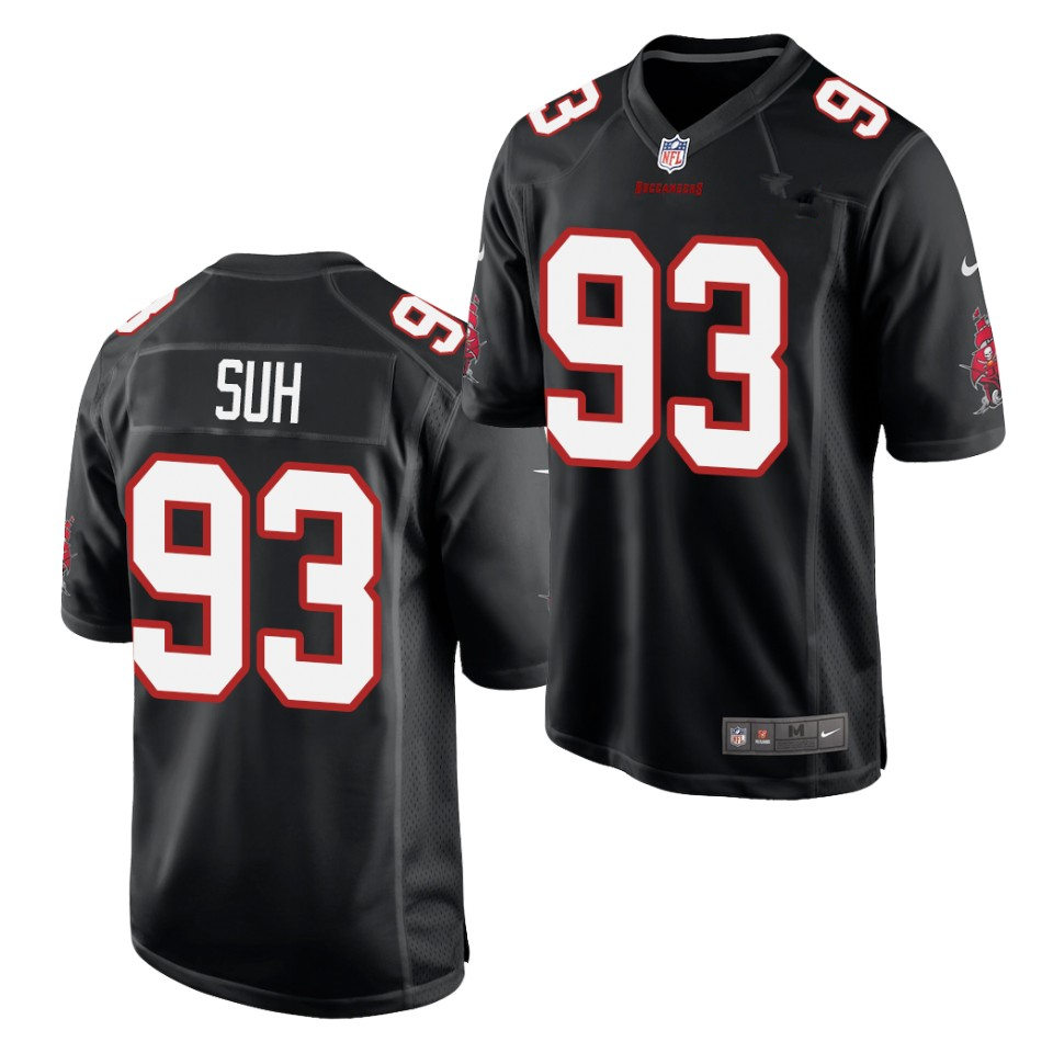 Mens Tampa Bay Buccaneers #93 Ndamukong Suh Nike Black Game Fashion Jersey