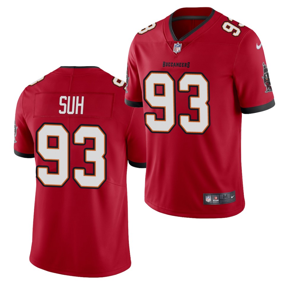 Mens Tampa Bay Buccaneers #93 Ndamukong Suh Nike Home Red Vapor Limited Jersey