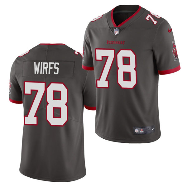 Men's Tampa Bay Buccaneers #78 Tristan Wirfs Nike Pewter Alternate Vapor Limited Jersey