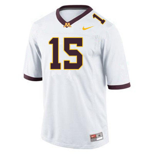 Mens Minnesota Golden Gophers #15 Jaqwondis Burns Nike 2020 White NCAA College Football Game Jersey