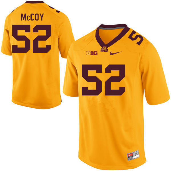 Mens Minnesota Golden Gophers #52 Luther McCoy Nike Gold College Football Jersey 