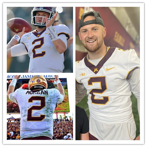 Mens Minnesota Golden Gophers #2 Tanner Morgan Nike 2020 White Untouchable College Football Game Jersey