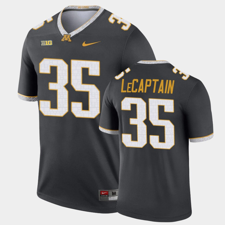 Mens Minnesota Golden Gophers #35 Derik LeCaptain Nike Gray Alternate Legend College Football Jersey