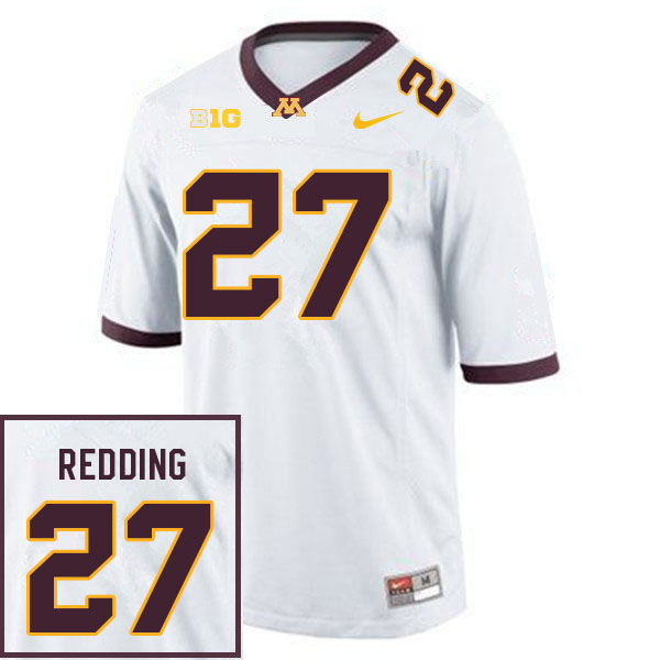 Mens Minnesota Golden Gophers #27 Quentin Redding Nike 2020 White NCAA College Football Game Jersey
