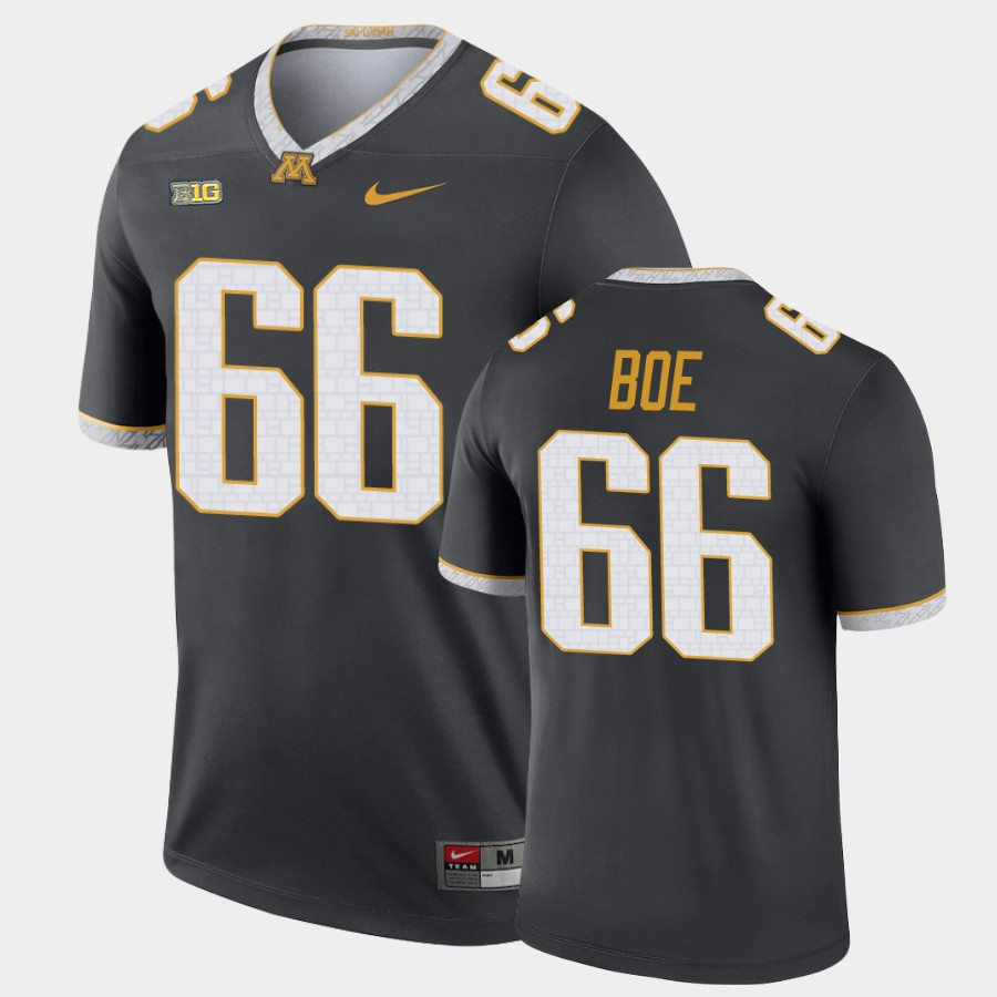 Mens Minnesota Golden Gophers #66 Nathan Boe Nike Gray Alternate Legend College Football Jersey