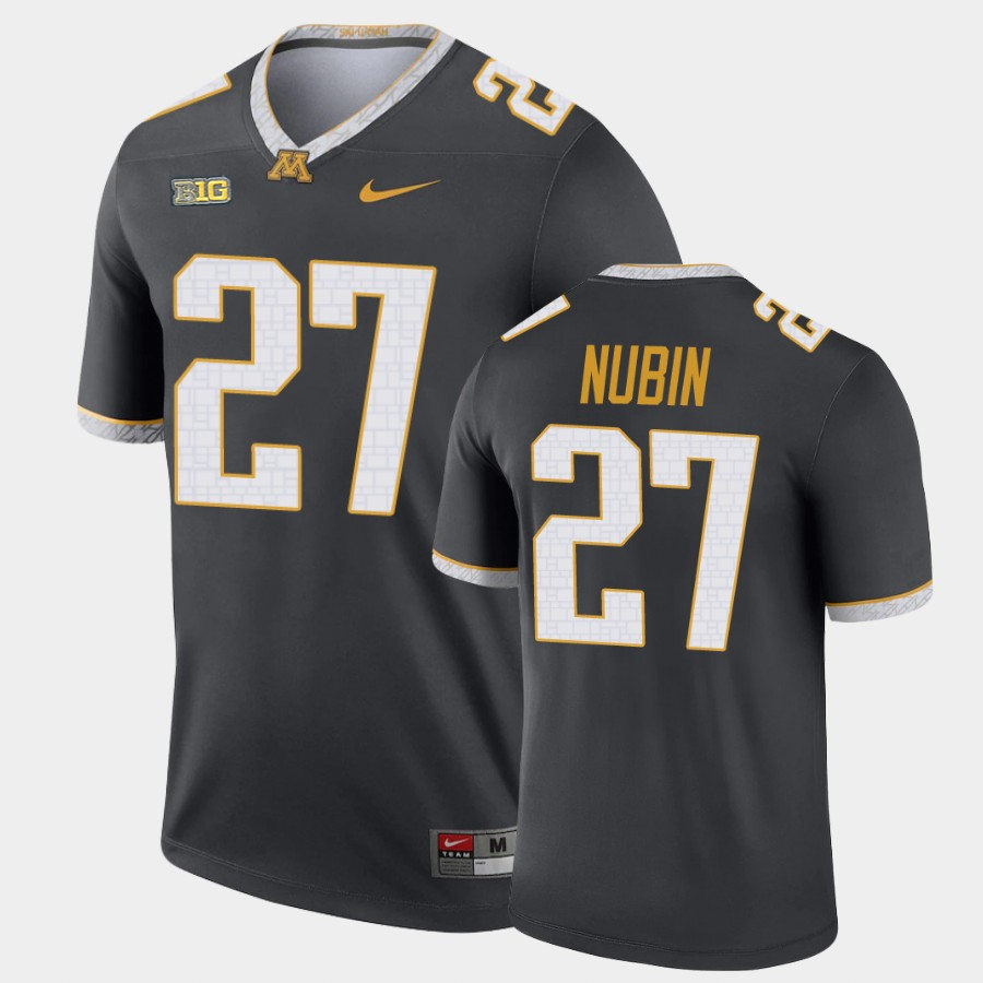Mens Minnesota Golden Gophers #27 Tyler Nubin Nike Gray Alternate Legend College Football Jersey