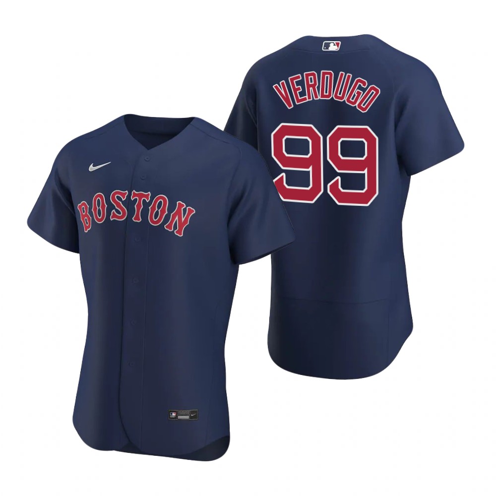 Mens Boston Red Sox #99 Alex Verdugo Nike Navy Alternate Flex Base Jersey