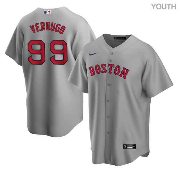 Youth Boston Red Sox #99 Alex Verdugo Nike Gray Road Cool Base Jersey