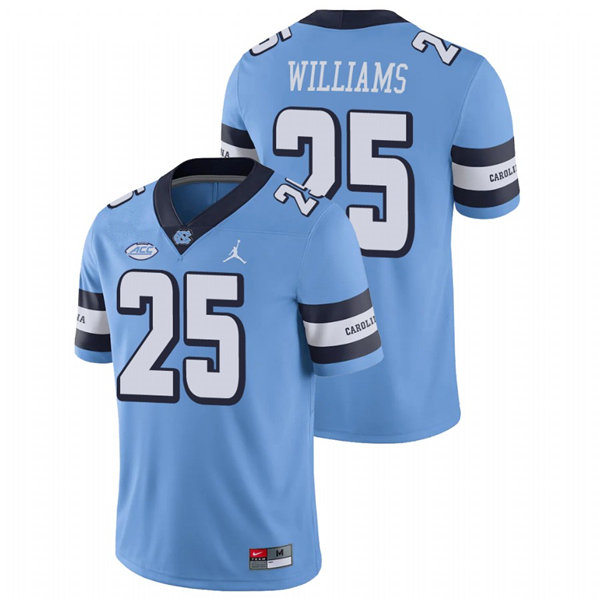 Mens North Carolina Tar Heels #25 Javonte Williams Jordan Royal Retro Untouchable College Football Jersey
