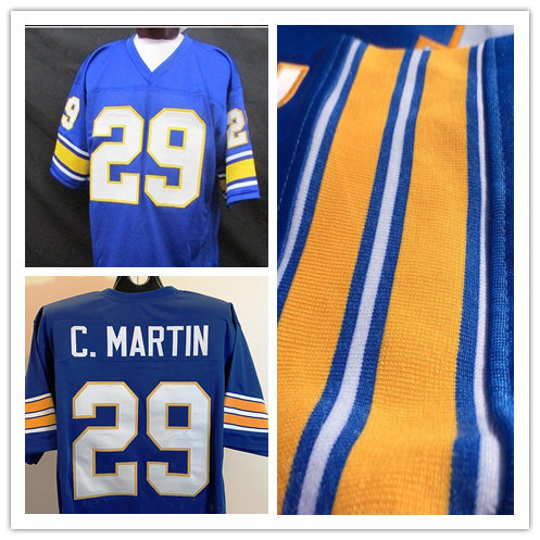 Mens Pittsburgh Panthers #29 Curtis Martin Royal Vintage College Football Jersey