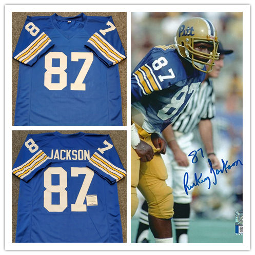 Mens Pittsburgh Panthers #87 Rickey Jackson Royal Vintage College Football Jersey