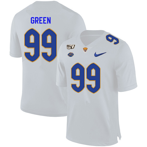 Mens Pittsburgh Panthers #99 Hugh Green Nike 2020 White College Football Game Jersey