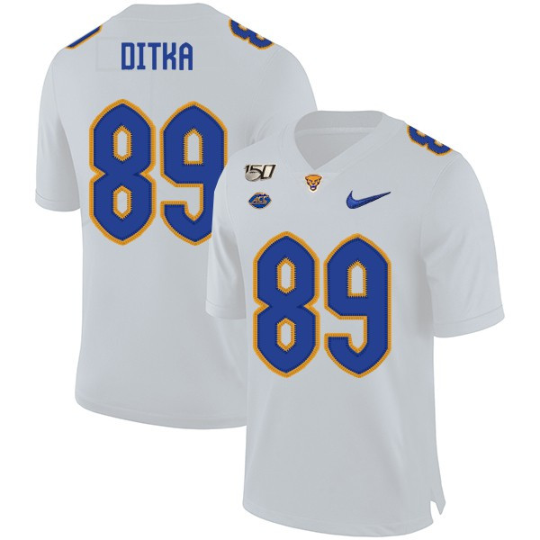 Mens Pittsburgh Panthers #89 Mike Ditka Nike 2020 White College Football Game Jersey