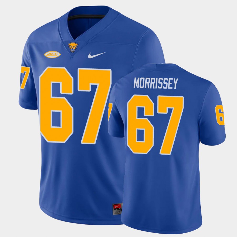 Mens Pittsburgh Panthers #67 Jimmy Morrissey Nike 2020 Royal College Football Game Jersey