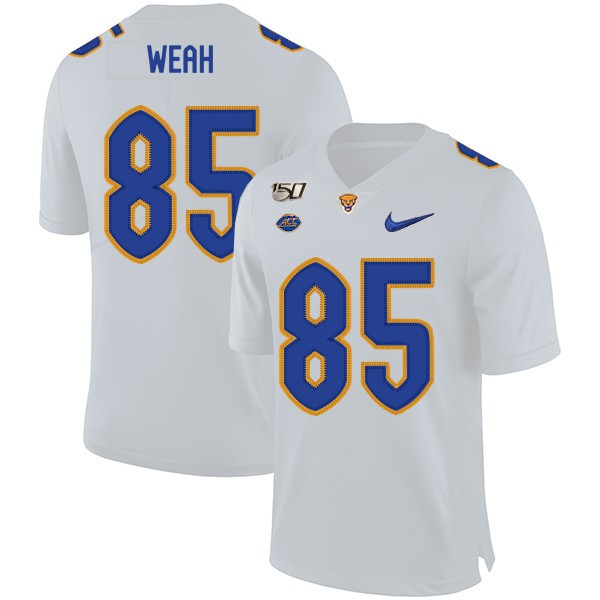Mens Pittsburgh Panthers #85 ester Weah Nike 2020 White College Football Game Jersey