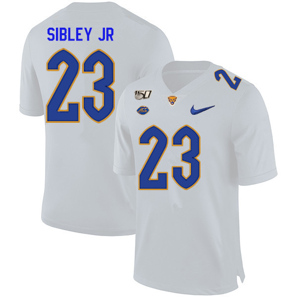 Mens Pittsburgh Panthers #23 Todd Sibley Jr. Nike 2020 White College Football Game Jersey