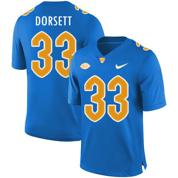 Mens Pittsburgh Panthers #33 Tony Dorsett Nike 2020 Royal College Football Game Jersey