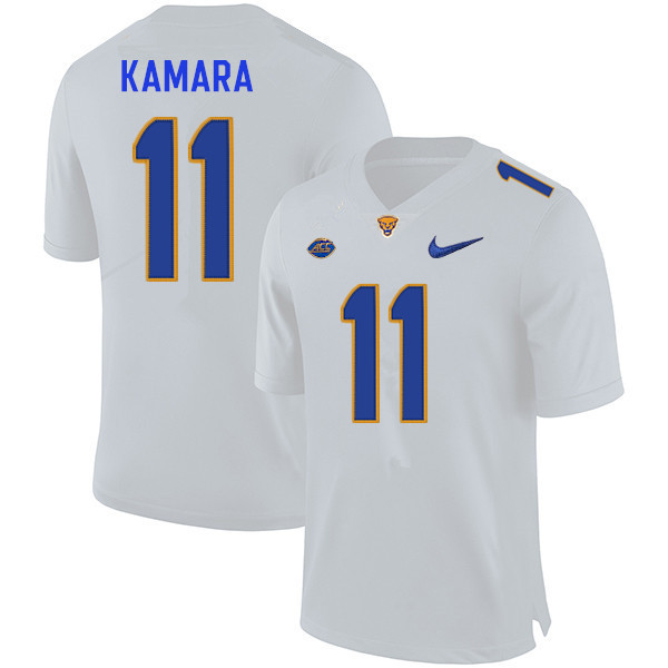 Mens Pittsburgh Panthers #11 Bangally Kamara Nike 2020 White College Football Game Jersey