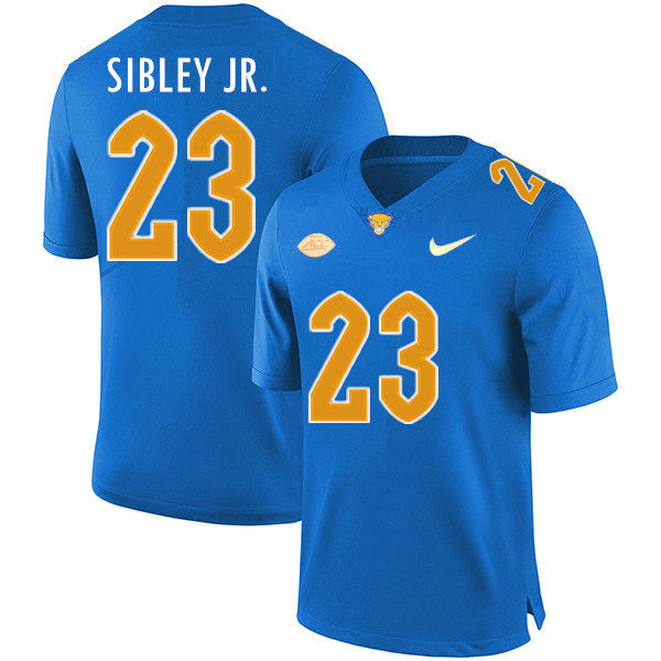 Mens Pittsburgh Panthers #23 Todd Sibley Jr. Nike 2020 Royal College Football Game Jersey